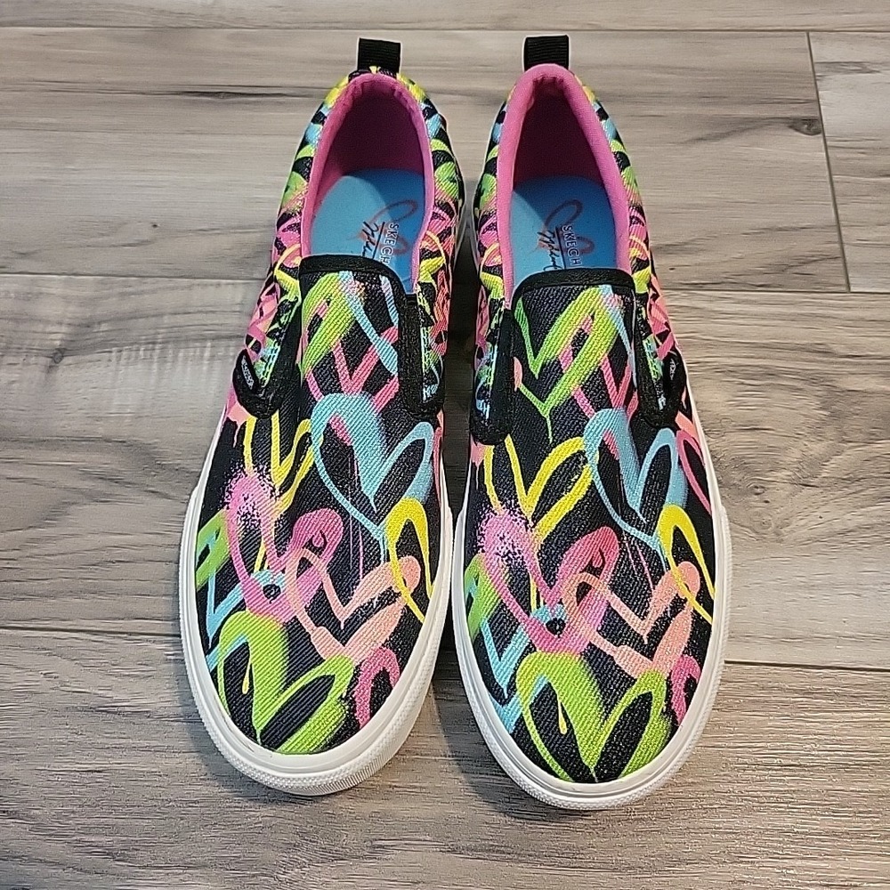 Skechers Shoes Womens 5 Poppy Love 314070L Slip On Sneakers NEW